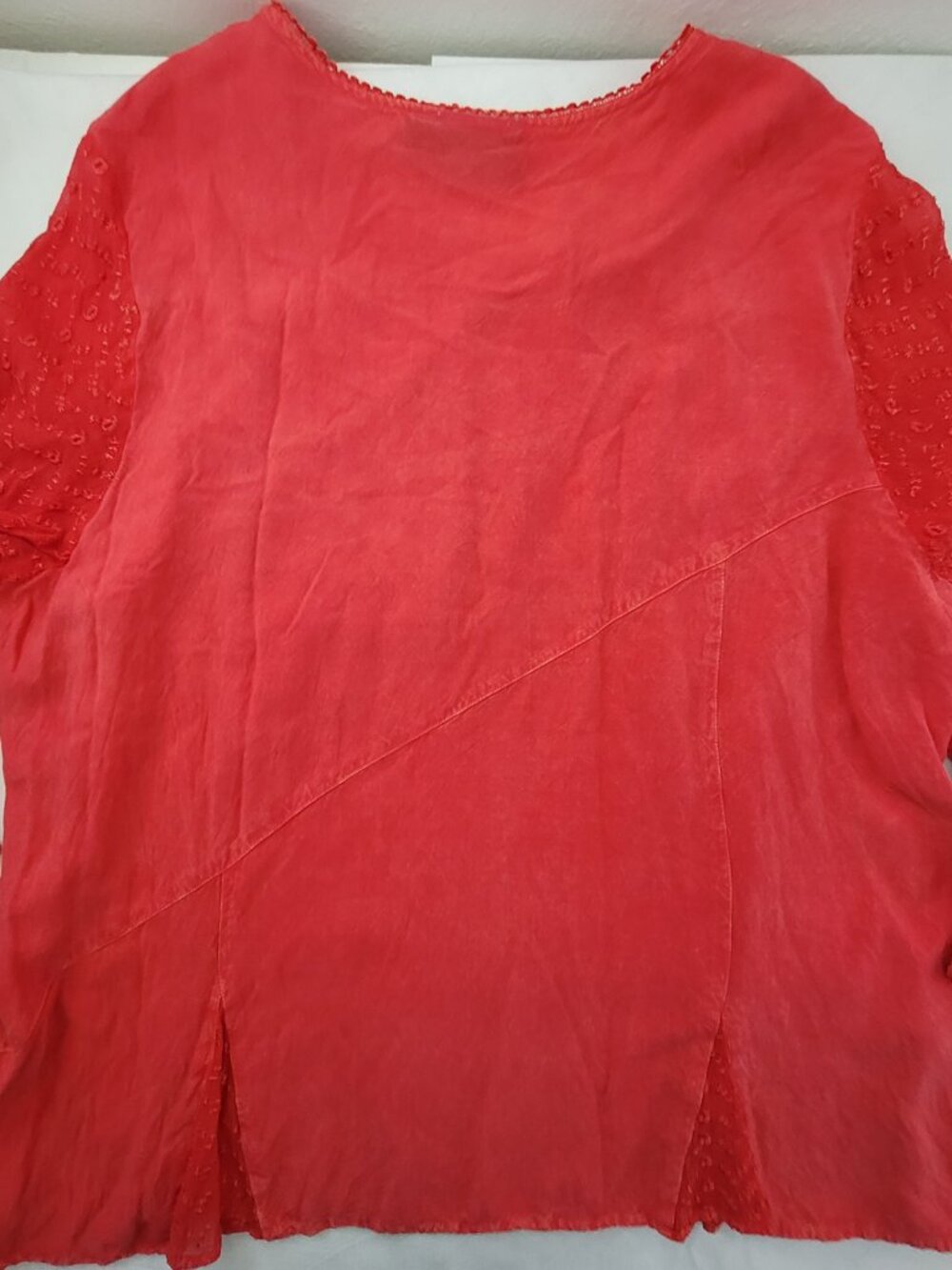 Catherines Outfit 3X Red Beaded Embroidered Maxi Skirt & Blouse Top Shirt Set - Picture 9 of 16